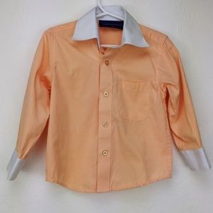 James Morgan peach and white dress shirt